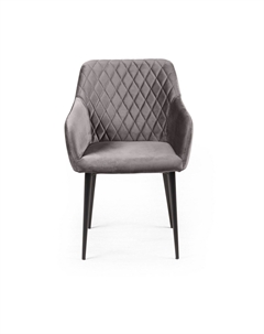 Стул Robert поворотный 90 градусов, функция возврата, антишум, бархат светло-серый 26 Top concept