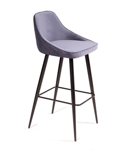 Стул барный Neo ромб, бархат серый 27 Top concept