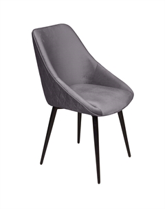 Стул Neo ромб, поворотный на 90 градусов, функция возврата, антишум, бархат серый 27/опора конус Top concept