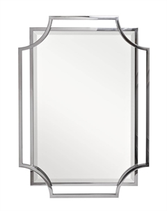 Зеркало в стальной раме цвет хром 78*108см Garda decor