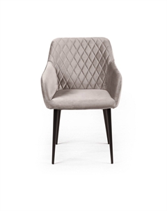 Стул Robert поворотный 90 градусов, функция возврата, антишум, бархат пепельно-бежевый 25 Top concept