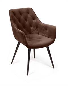 Стул Archi поворотный 90 градусов, функция возврата, антишум, бархат коричневый 12, опора конус Top concept