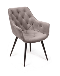 Стул Archi поворотный 90 градусов, функция возврата, антишум, бархат пепельно-бежевый 25, опора конус Top concept