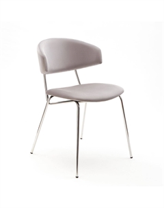 Стул Verdi, микровелюр серый, опоры хром Top concept