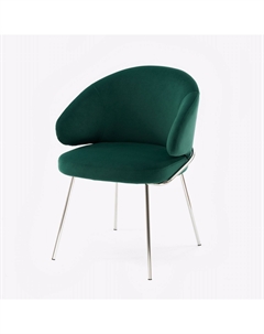 Стул с подлокотниками Garda, микровелюр зеленый, опоры хром Top concept