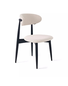 Стул Paolo, бук натуральный (эмаль черная), ткань, бежевый Top concept
