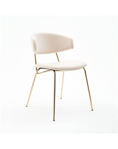 Стул Verdi, микровелюр бежевый, опоры золото Top concept