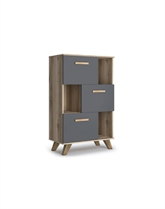 Шкаф низкий с нишами Вега Скандинавия Кураж