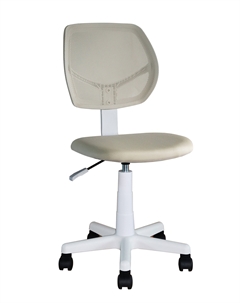 Кресло компьютерное детское ЛОЛО бежевый пластик белый Stool group