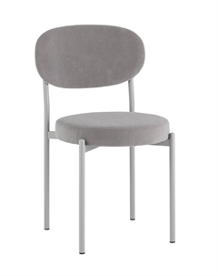 Стул Бриф SN велюр серый каркас светло-серый муар Stool group