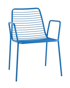 Стул с подлокотниками Дели металл голубой Stool group