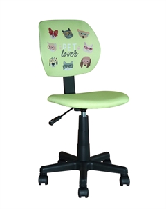 Кресло компьютерное детское ЛОЛО Pet Lover зеленый Stool group