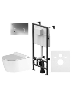 DX77.IS30251.1700 Инсталляция с подвесным унитазом безободковый с сиденьем микролифт и клавишей Damixa