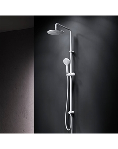 Душевая система AM.PM Gem F0790033 стойка с тропическим душем, белая Am.pm.