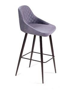 Стул барный Douglas ромб, бархат светло-серый 26 Top concept