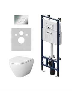 IS100151.701700 Инсталляция с подвесным унитазом FlashClean с сиденьем микролифт и клавишей Am.pm.