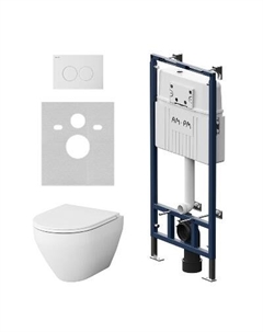 IS100101.701700 Инсталляция с подвесным унитазом FlashClean с сиденьем микролифт и клавишей Am.pm.