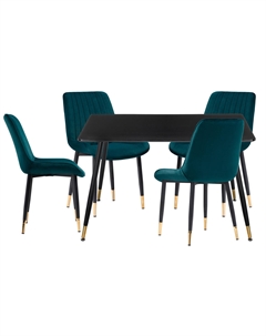 Обеденная группа Артурс black / green / gold Woodville