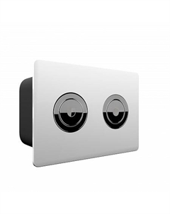 Клавиша смыва для пневматической инсталляции Point Венера, установка в стену, белый/хром, PN44072WC