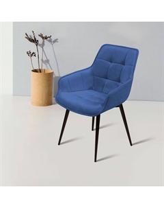 Стул с подлокотниками Capri, бархат синий 29 / опора конус Top concept