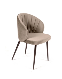 Стул Mont Blanc, бархат пепельно-бежевый 25 / черный конус Top concept