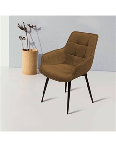 Стул с подлокотниками Capri, бархат коричневый 12 / опора конус Top concept