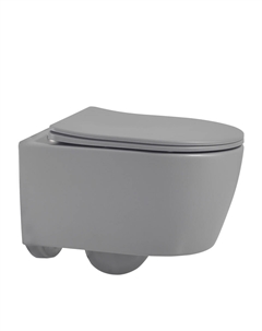 Унитаз ABBER Bequem AC1104MG подвесной серый матовый, безободковый Abber
