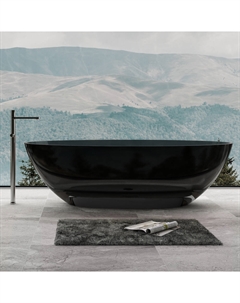 Прозрачная ванна ABBER Kristall AT9702Onyx черная Abber