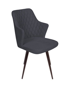 Стул поворотный на 360 градусов Hunt ромб, бархат 03 / чёрный конус Top concept