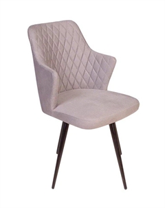 Стул поворотный на 90 градусов, функция возврата, антишум Hunt, бархат пепельно-бежевый 25 / чёрный конус Top concept