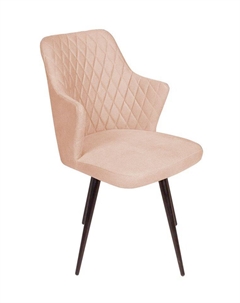 Стул поворотный на 360 градусов Hunt, бархат бежевый 5 / чёрный конус Top concept