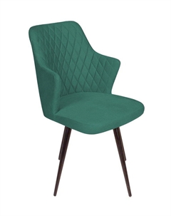 Стул поворотный на 90 градусов, функция возврата, антишум Hunt, бархат зеленый 19 / чёрный конус Top concept