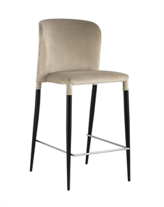 Стул полубарный Лори велюр бежевый Stool group