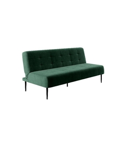 Monaco диван-кровать прямой трехместный, без подлокотников, бархат зеленый 19 Top concept
