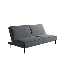 Este диван-кровать трехместный, прямой, без подлокотников, бархат серый 27 Top concept