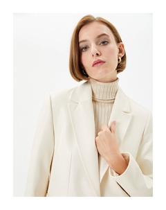 Пиджак на одной пуговице с карманом с клапаном, экрю Koton