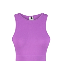 Бесшовный спортивный бюстгальтер в рубчик лавандового цвета с легкой поддержкой/формующим элементом, фиолетовый Trendyol