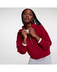 Женский мягкий пуловер на молнии 1/4 с аквалангом, цвет Opulent Red Calia