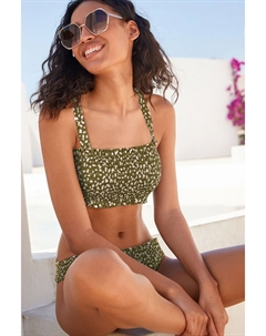 Синий лиф бикини с присборками, зеленый Next