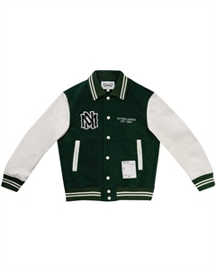 Бейсбольная куртка унисекс зеленый Mitchell ness