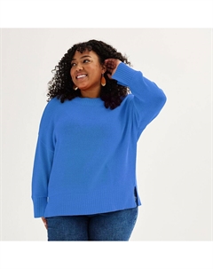 Свитер больших размеров с круглым вырезом и боковыми разрезами, цвет Vincent River Sonoma goods for life