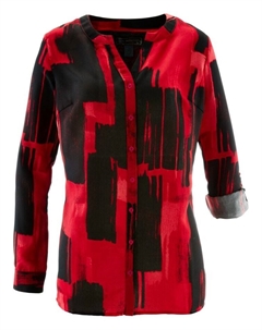 Длинная блузка с принтом, красный Bpc selection