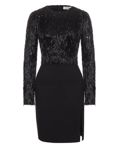 Платье с отделкой бисером и пайетками Chapurin