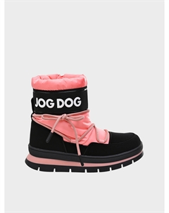 Сапоги мембранные на молнии и шнуровке, розовые Jog dog