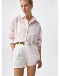 Оверсайз рубашка из смесовой вискозы Sela