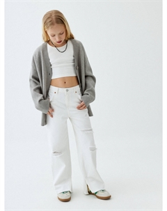 Вязаный кардиган оверсайз для девочек из коллаборации х Ботанический сад Sela