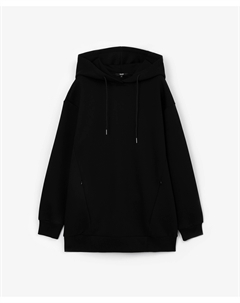 Худи удлиненное черное Glvr