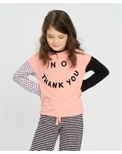 Пижама из лонгслива и брюк разноцветная Button blue