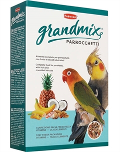 Сухой корм для попугаев Grandmix Parrocchetti комплексный 0,85 кг Padovan