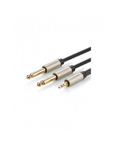 Кабель UGREEN AV126 (10615) 3.5mm TRS to Dual 6.35mm TS Audio Cable. 2 м. серый Ugreen